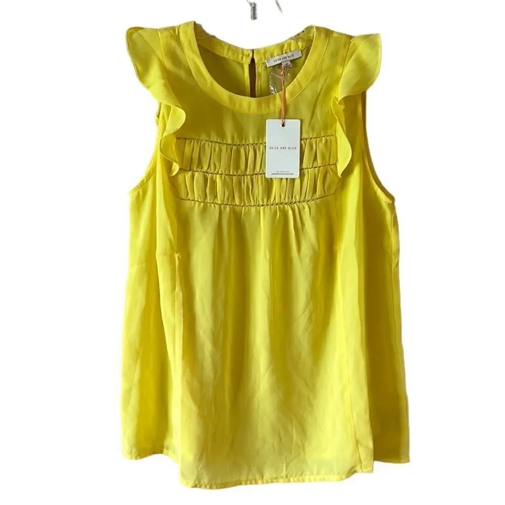 NEW Skies Are Blue Yellow Shirt